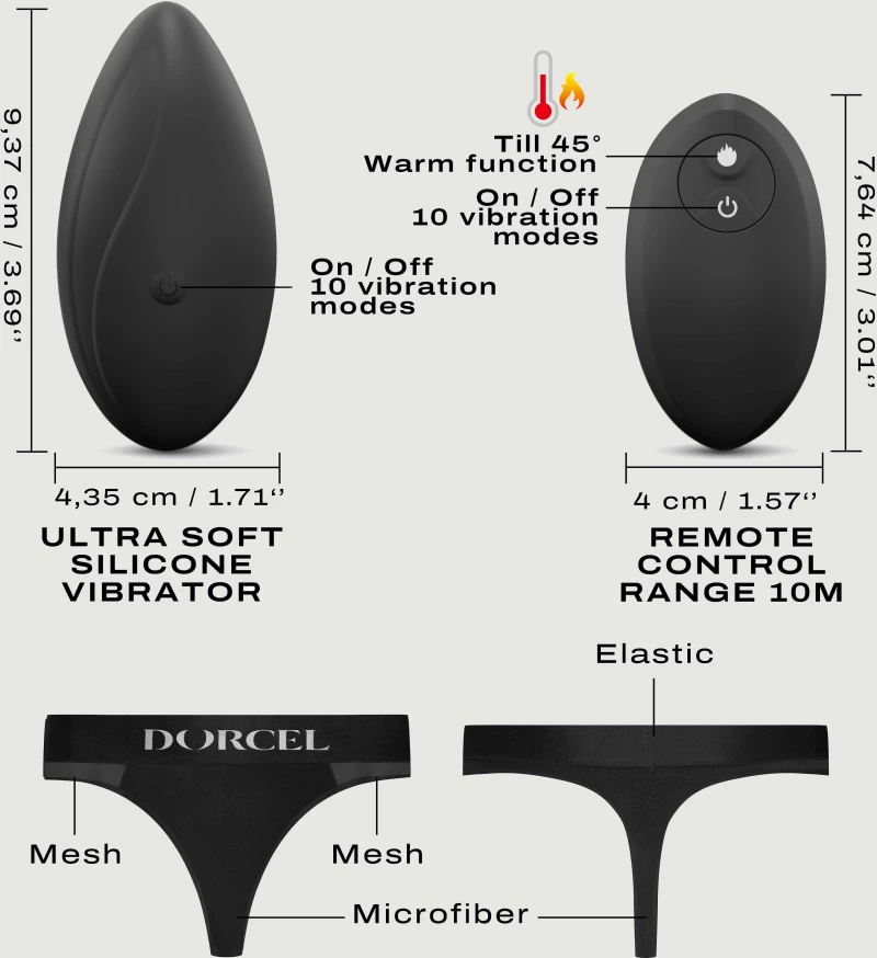 Ασύρματος Δονητής για Εσώρουχο Discreet Vibe+ Remote Controlled Panty Vibrator - Μαύρος