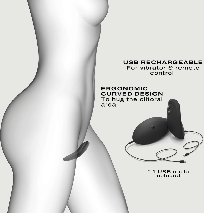 Ασύρματος Δονητής για Εσώρουχο Discreet Vibe+ Remote Controlled Panty Vibrator - Μαύρος