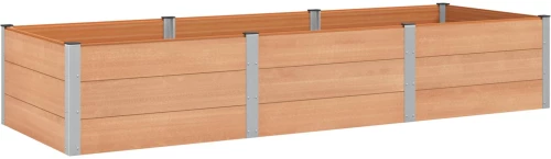vidaXL Υπερυψωμένη Ζαρντινιέρα Καφέ 300 x 100 x 54 cm