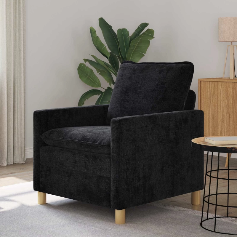 vidaXL Καναπές Μαύρο 76 x 81 x 87,5 εκ Πολυεστέρας