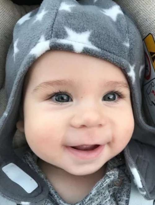 Minene Σκουφάκι Fleece Olive Green Star - 12-18m