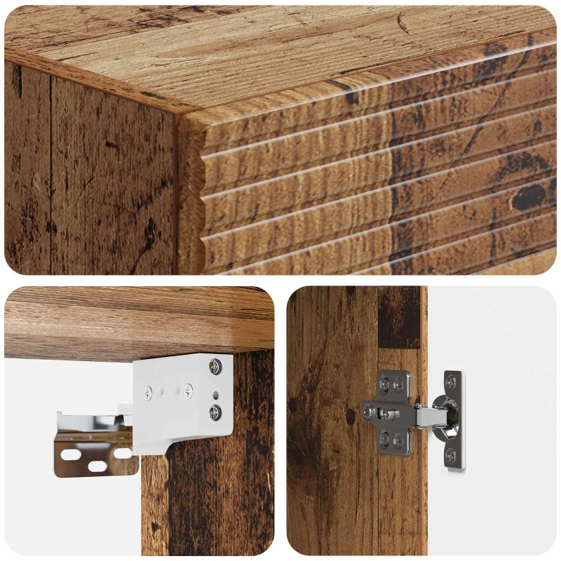 vidaXL Σέτ Ντουλαπιών 2 pcs Παλαιωμένο ξύλο 33 x 34,5 x 89,5 εκ