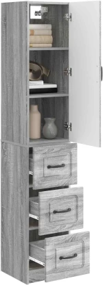 vidaXL Σέτ Ντουλαπιών 2 pcs Γκρι Sonoma 33 x 34,5 x 87 εκ.