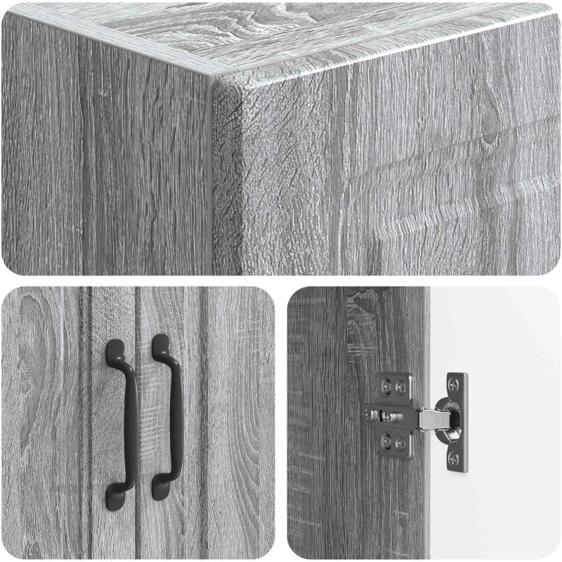 vidaXL Σέτ Ντουλαπιών 2 pcs Γκρι Sonoma 33 x 34,5 x 87 εκ.