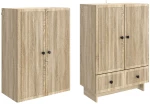 vidaXL Σέτ Ντουλαπιών 2 pcs Sonoma Δρυς 66 x 34,5 x 95 εκ.