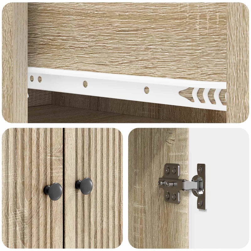 vidaXL Σέτ Ντουλαπιών 2 pcs Sonoma Δρυς 66 x 34,5 x 95 εκ.
