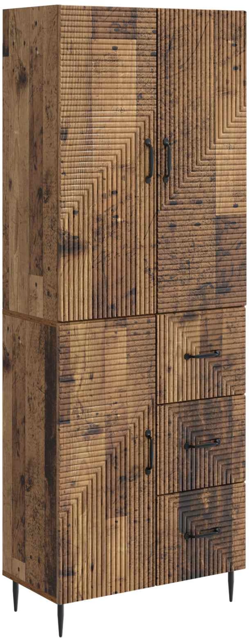 vidaXL Σέτ Ντουλαπιών 2 pcs Παλαιωμένο ξύλο 66 x 34,5 x 89,5 εκ