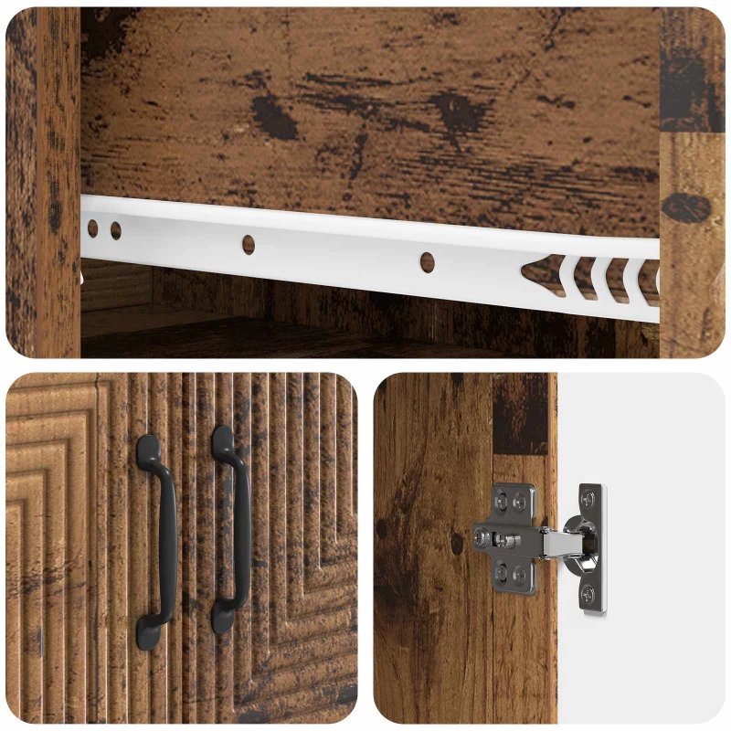vidaXL Σέτ Ντουλαπιών 2 pcs Παλαιωμένο ξύλο 66 x 34,5 x 89,5 εκ