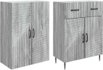 vidaXL Σέτ Ντουλαπιών 2 pcs Γκρι Sonoma 66 x 34,5 x 89,5 εκ