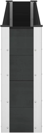 vidaXL Υπερυψωμένη Ζαρντινιέρα Μαύρο 200 x 30 x 72 εκ
