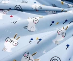 Παπλωματοθήκη Μονή 160x240 Rabbit Garden 584 Sky Blue Dimcol