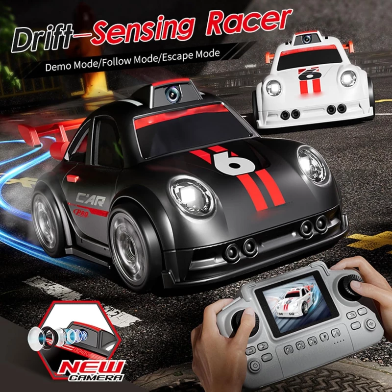 Mini RC Drift Racing Car FPV WiFi με Κάμερα, Κάρτα Μνήμης και Τηλεχειριστήριο Λευκό