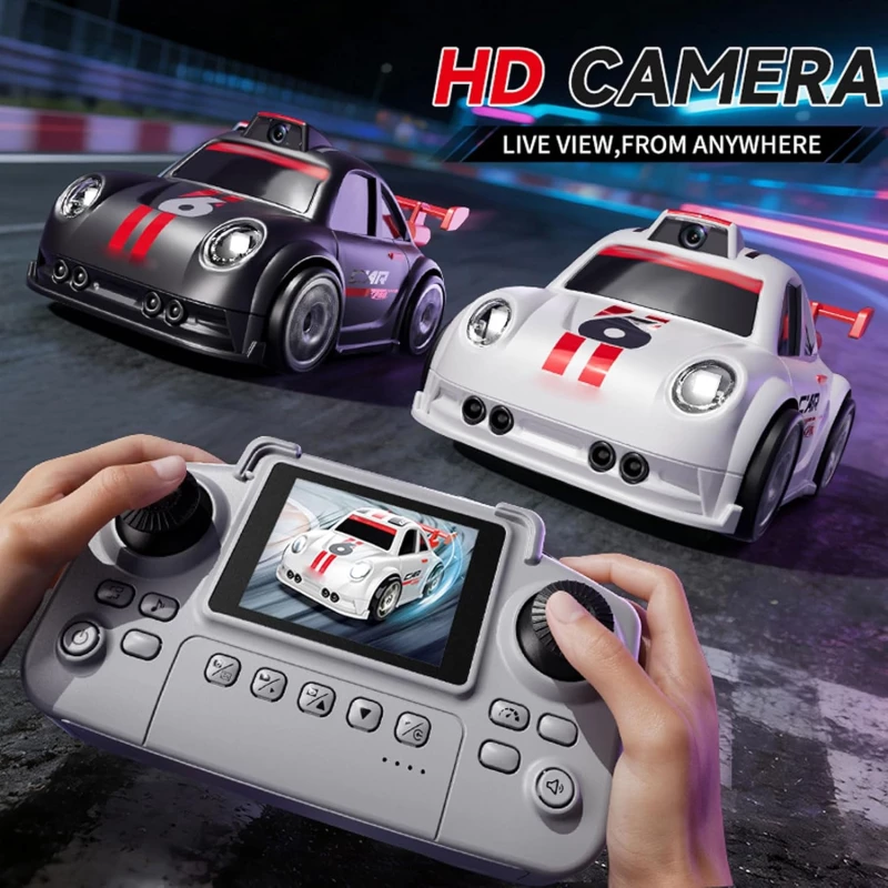 Mini RC Drift Racing Car FPV WiFi με Κάμερα, Κάρτα Μνήμης και Τηλεχειριστήριο Λευκό