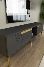 Stewehome Μοντέρνο έπιπλο τηλεόρασης με πόρτες από Συνθετικό ξύλο 150x30x41 cm