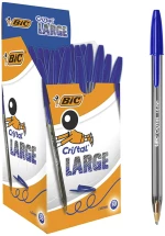 BIC στυλό διαρκείας Cristal Lagre με μύτη 1.6mm  μπλε  50τμχ