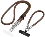 Λουράκι Κινητού Crossbody & Χεριού Tech-Protect C10S Rope Καφέ / Τιτανίου