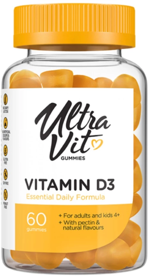 UltraVit by VPLab Vitamin D3 Gummies [60 Τσίχλες] Ροδάκινο