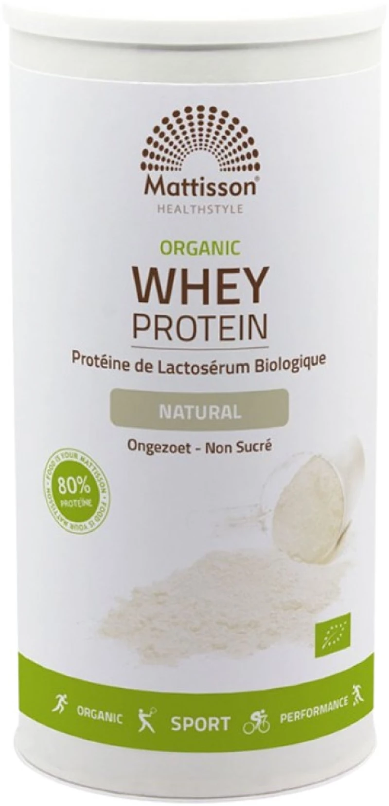 Mattisson Healthstyle Organic Whey Protein - Natural [450 Γραμμάρια] Χωρίς γεύση