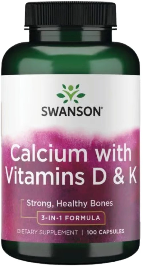 Swanson Calcium with Vitaminds D & K [120 Κάψουλες]