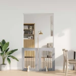 Πύλη Σκύλου με Στηρίγματα 2 pcs Γκρι Sonoma 60 x 80 cm |892094