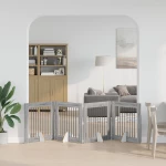 Πύλη Σκύλου με Στηρίγματα 4 pcs Γκρι Sonoma 80 x 80 cm |892082