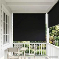 Ρολό Κουρτίνα UV Προστασία Μαύρο 160 x 140 cm Πολυεστέρας |42041253