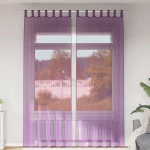 Κουρτίνες Voile με Θηλιές 2 τεμ. Μωβ 140x260 εκ. |4102295