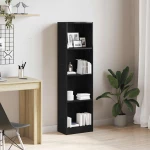 Βιβλιοθήκη Μαύρη Δρυς 40x24x143 εκ. από Τεχνητό Ξύλο |862453