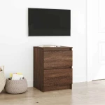 Έπιπλο Τηλεόρασης Καφέ Δρυς 40x35x54 εκ. από Τεχνητό Ξύλο |861775