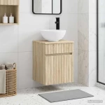 Επιτοίχιος νιπτήρας βανίλιας Sonoma Δρυς 39 x 35 x 63 εκ |890544