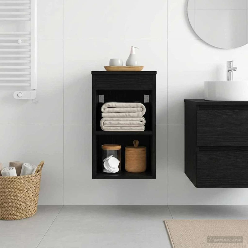 Ντουλάπι Μπάνιου Ενδιάμεσο Μαύρη Δρυς 30 x 44,5 x 50 εκ. |890351