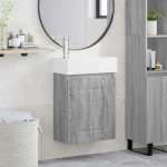 Μονάδα μπάνιου με βρύση Γκρι Sonoma 45,5 x 22,5 x 84 εκ |889467