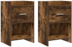 Κομοδίνα 2 pcs Καπνισμένο Ξύλο Δρυός 40 x 30 x 60 cm |8010988