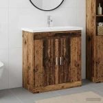 Σετ Επίπλων Μπάνιου Παλαιωμένο ξύλο 81 x 40 x 84,5 εκ |3404364