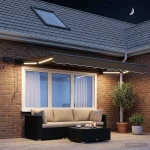 Χειροκίνητο πλαίσιο τέντας με LED Taupe 3,5 x 2,5 μ |3426005
