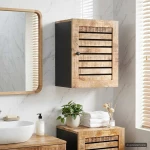 Κρεμαστό ντουλάπι με πόρτα Καφέ και Μαύρο 38 x 33,5 x 48 εκ. |4018864