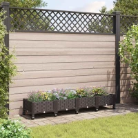 Κήπος Γλαστράκι με Ροδάκια Καφέ 160 x 40 x 29 εκ PP |3423128