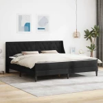 Σκελετός κρεβατιού με στρώμα Μαύρο 180 x 200 cm Βελούδο |3415243