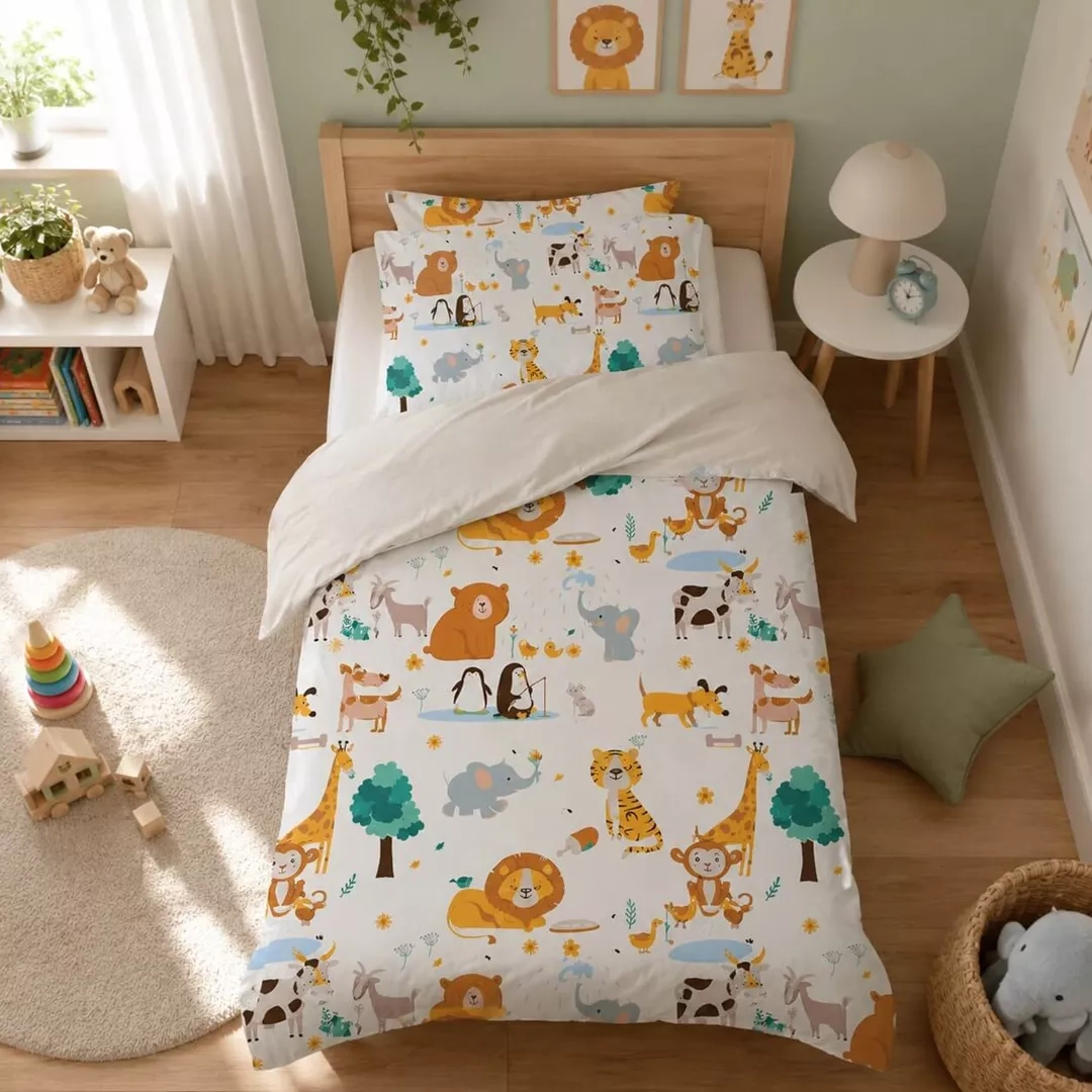 Παιδικά Σετ Σεντόνια Μονά Animals - 2Χ(175X260)+1Χ(50Χ70)