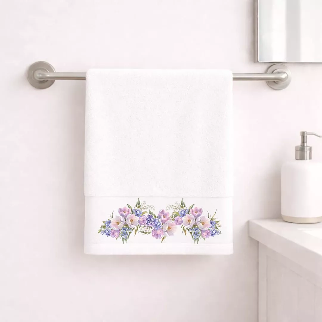 Πετσέτα Προσώπου 50×90 Violet White - 50x90