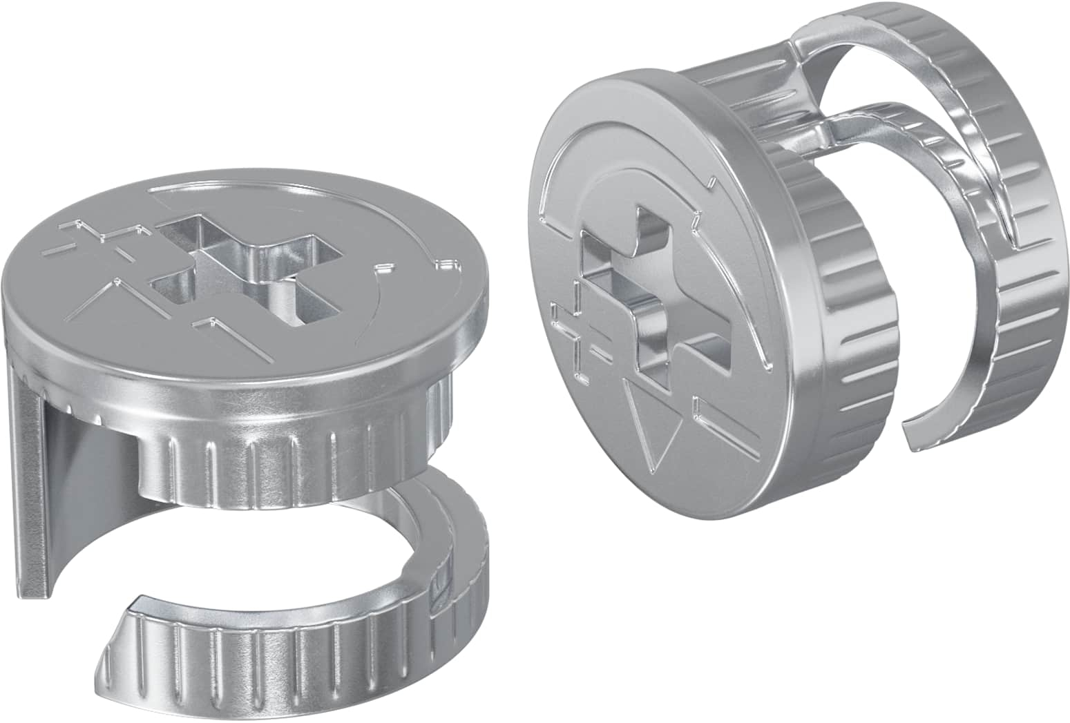 vidaXL Καμπανούχες βίδες 2 pcs Ασημί 15 x 11,5 mm Μέταλλο