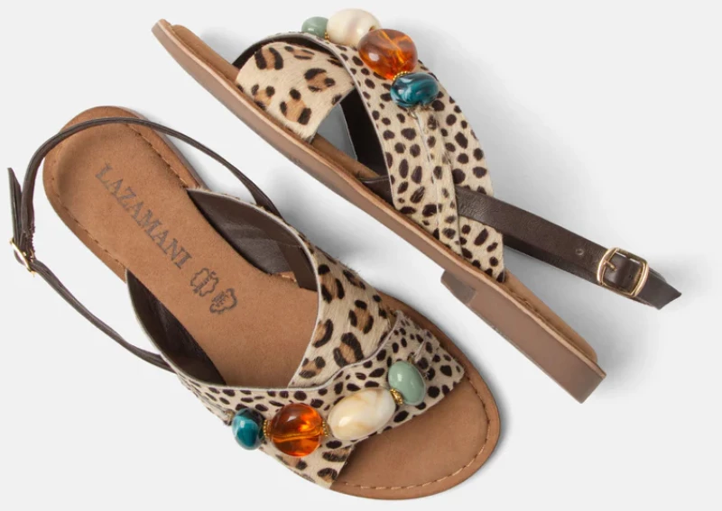 LAZAMANI ΓΥΝΑΙΚΕΙΟ ΣΑΝΔΑΛΙ LA75918 LEOPARD