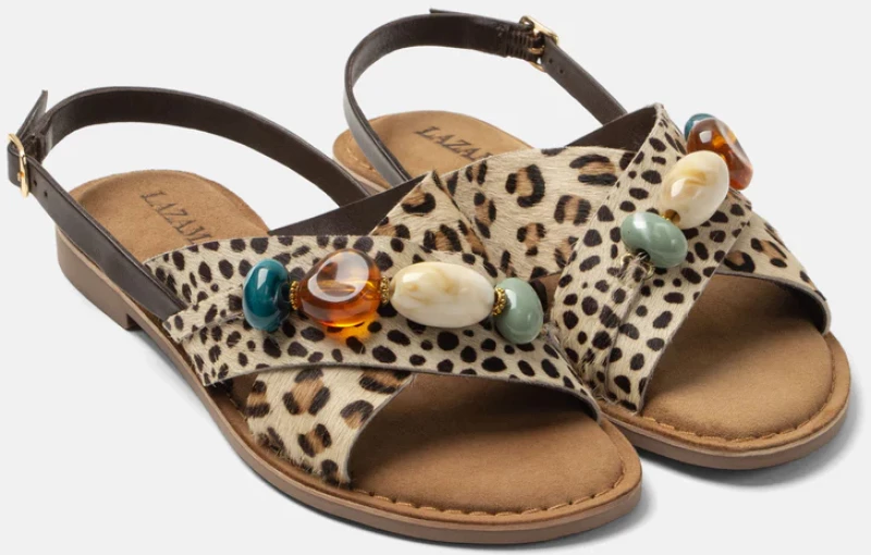 LAZAMANI ΓΥΝΑΙΚΕΙΟ ΣΑΝΔΑΛΙ LA75918 LEOPARD