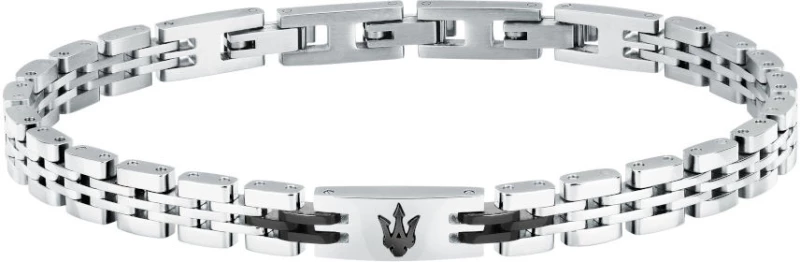 MASERATI ICONIC JM424AVD66 Ανδρικό Βραχιόλι Δίχρωμο Με Τρίαινα