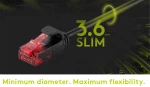 GOOBAY καλώδιο U/UTP CAT6 93713  slim  AWG 30/7  copper  0.5m  μαύρο