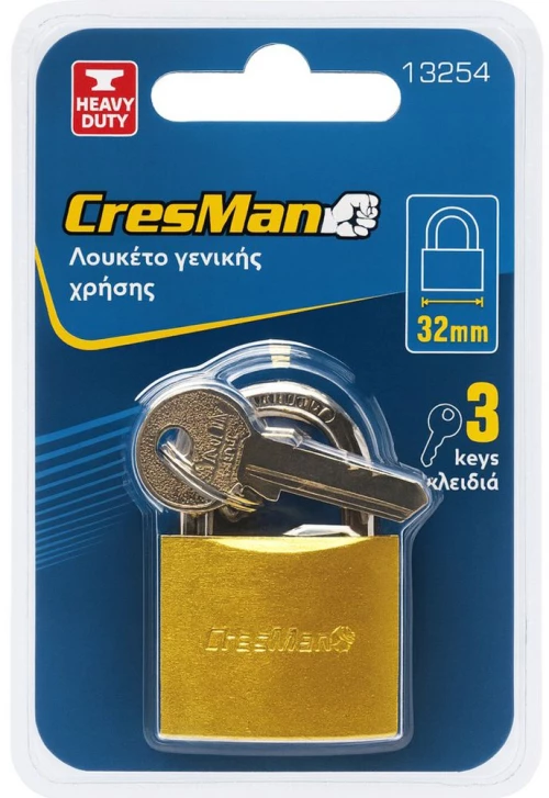 Λουκέτο Cresman σιδερένιο χρυσό 50mm