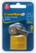 Λουκέτο Cresman σιδερένιο χρυσό 50mm