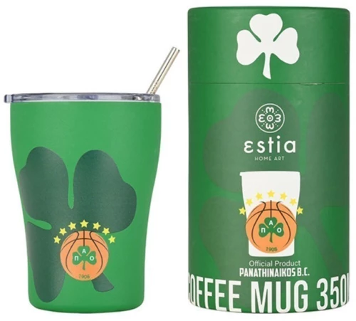 Ανοξείδωτος θερμός Estia Coffee Mug Save The Aegean 350ml Panathinaikos BC edition