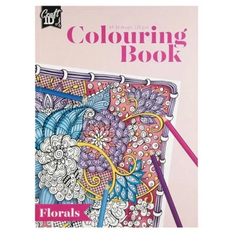 Βιβλίο Ζωγραφικής Craft ID 64 Σχέδια Α4 120gr Florals CCR5013A
