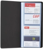 Θήκη Επαγγελματικών Καρτών Premium 240 θέσεων 12x24.5cm μαύρο 029500